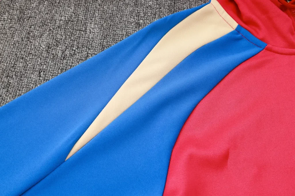 Red Blue 1/4 Zip Training Tracksuit Set