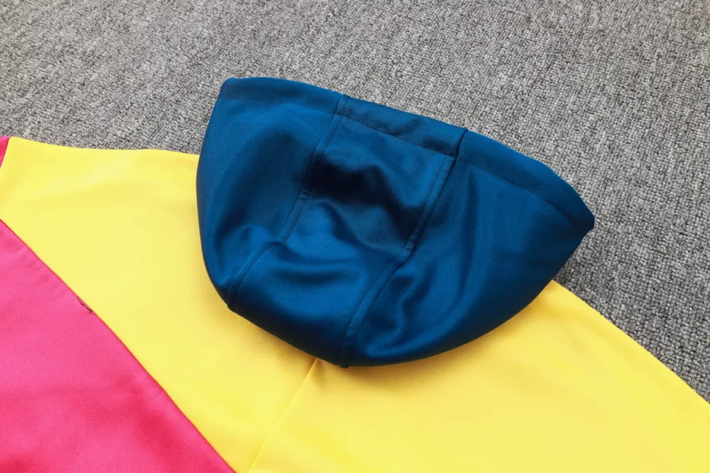 Teal hoodie hood back