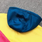 Teal hoodie hood back
