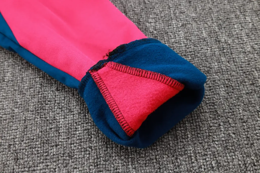 Pink teal fleece-lined cuff
