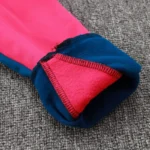 Pink teal fleece-lined cuff