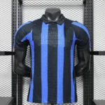 Inter Milan black blue striped player edition football jersey